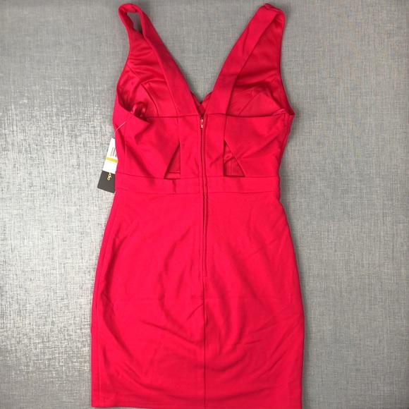 City Studio Pink Scalloped Bodycon Dress Sz 3 5 7 - Picture 4 of 6